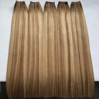Produk Rambut Qingdao Haiyi, Ekstensi Rambut Laris Manis, Warna Rambut Asli, Genius Weft # Harga Pabrik Tientsin