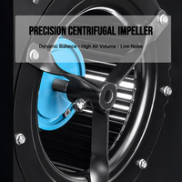 Système de ventilation de cuisine personnalisable avec rideau d'eau amélioré, refroidissement par air frais, ventilateur à conduit optimisé pour un confort accru, OEM ODM