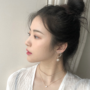 Hot Selling Bohemian Fashion <strong>Handmade</strong> Moon Star rainbow Planet Pendants Silver and Gold <strong>Earrings</strong> for Female and Girls - Product Image 6