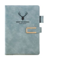 Carnet en similicuir épaissi LS Custom Model 09, design élégant, pour réunions d'affaires et notes, avec colle sans fil