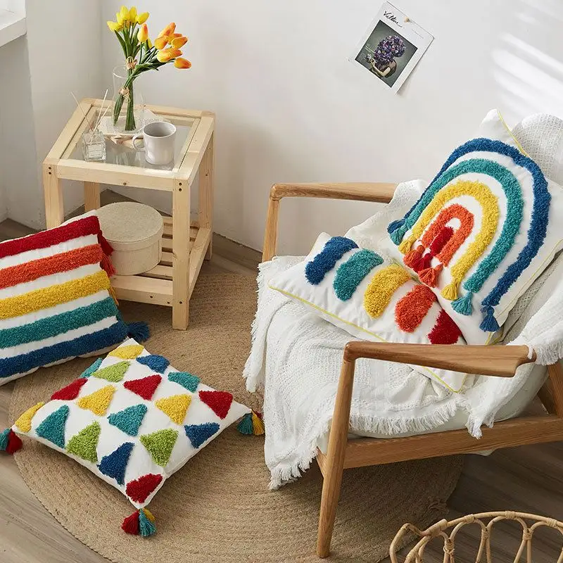 Bán Buôn Trang Trí Gối Bảo Vệ Ném Gối Bao Gồm Boho Bắc Âu Sofa Chỗ Ngồi Đệm Bao Gồm Thêu