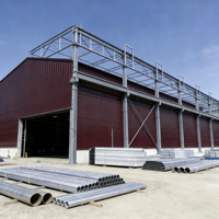 Structure en acier industrielle sur mesure pour entrepôt et atelier