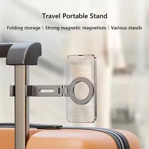 Magnetic Portable Travel Mobile Phone Holder Foldable and Retractable 360-degree <b>Rotation</b> Multi Function Metal Car Phone Holder - Product Image 2