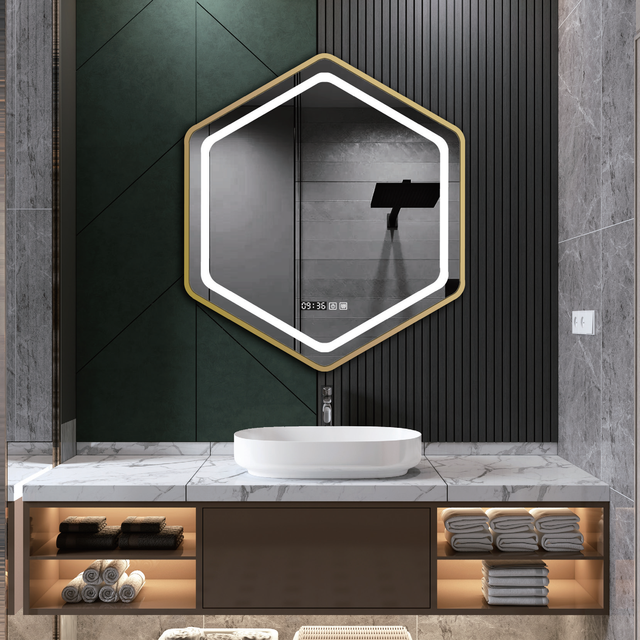 Luxury Smart LED Bathroom Mirror Anti-Fog Bluetooth Touch Backlit Mirror for Hotel Project