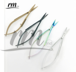 กรรไกรตัดคิ้วระดับมืออาชีพ - กรรไกรไมโคร 4.5 นิ้ว แบบตรง สำหรับตัดแต่งคิ้ว 4 สีพลาสมา - Product Image 1