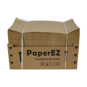 Fanfold Kraft <b>Paper</b> Single Side 280mm 380mm for SmartFill Machine Biodegradable Eco-Friendly Void Fill Packaging - Product Image 1
