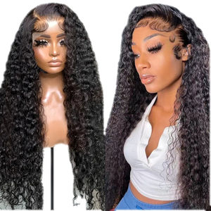 Perruque frontale en dentelle HD sans colle, <span class=keywords><strong>cheveux</strong></span> humains vierges vietnamiens 100 % naturels, 13*4 13*6, cuticules alignées, ondulation profonde, non traités, vente en gros - Product Image 1