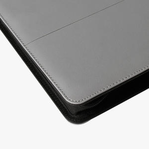 Customization Business Simple Lines Zippered Handbag Portable Leather <b>Document</b> <b>Folders</b> - Product Image 5