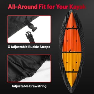 Funda para Kayak Tracing, Tela Oxford 600D, Impermeable, Resistente al Viento, Antidecoloración, Protección para Embarcaciones, Ajuste Universal de 10 Pies - Product Image 5