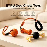 Jouet à mâcher pour chien ETPU Luxury Cute Casual Popcorn, balle de jeu résistante aux morsures, corde écologique de haute qualité pour chiens de toutes tailles