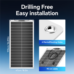 100W ad alta efficienza cella ultrasottile pannello solare flessibile con materiale Anti-crack Ultra pieghevole per campeggio RV Yacht barca a vela - Product Image 4