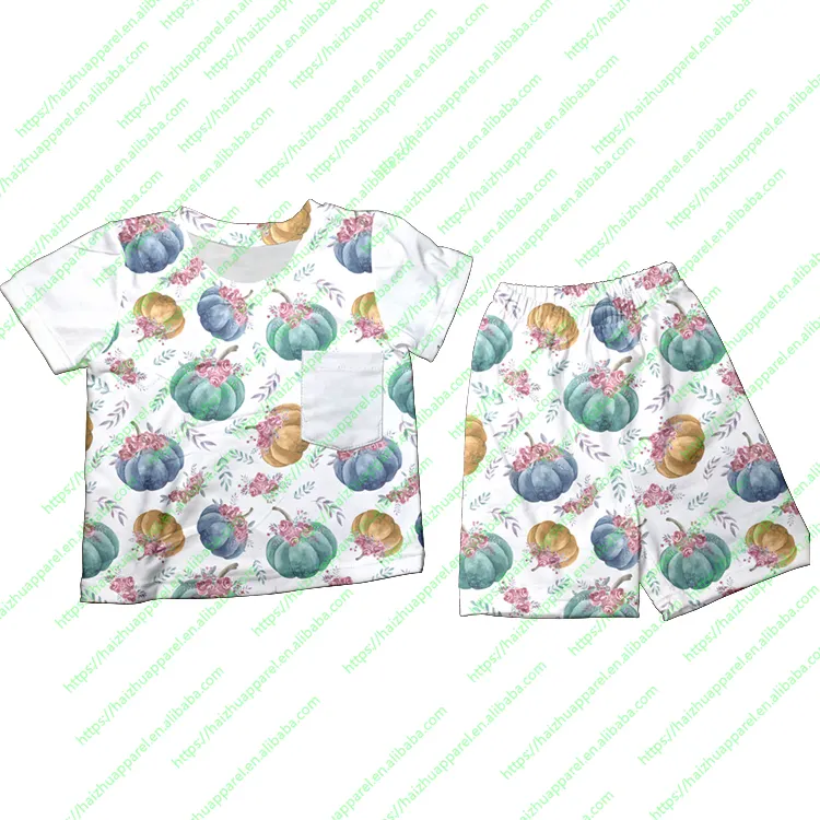 Hemd und Shorts Set Kinder kleidung Baby Mädchen Sommerkleid ung Baby Outfit Sets Bd1-1 Kinder Zweiteiler Tasche Kurzarm Print