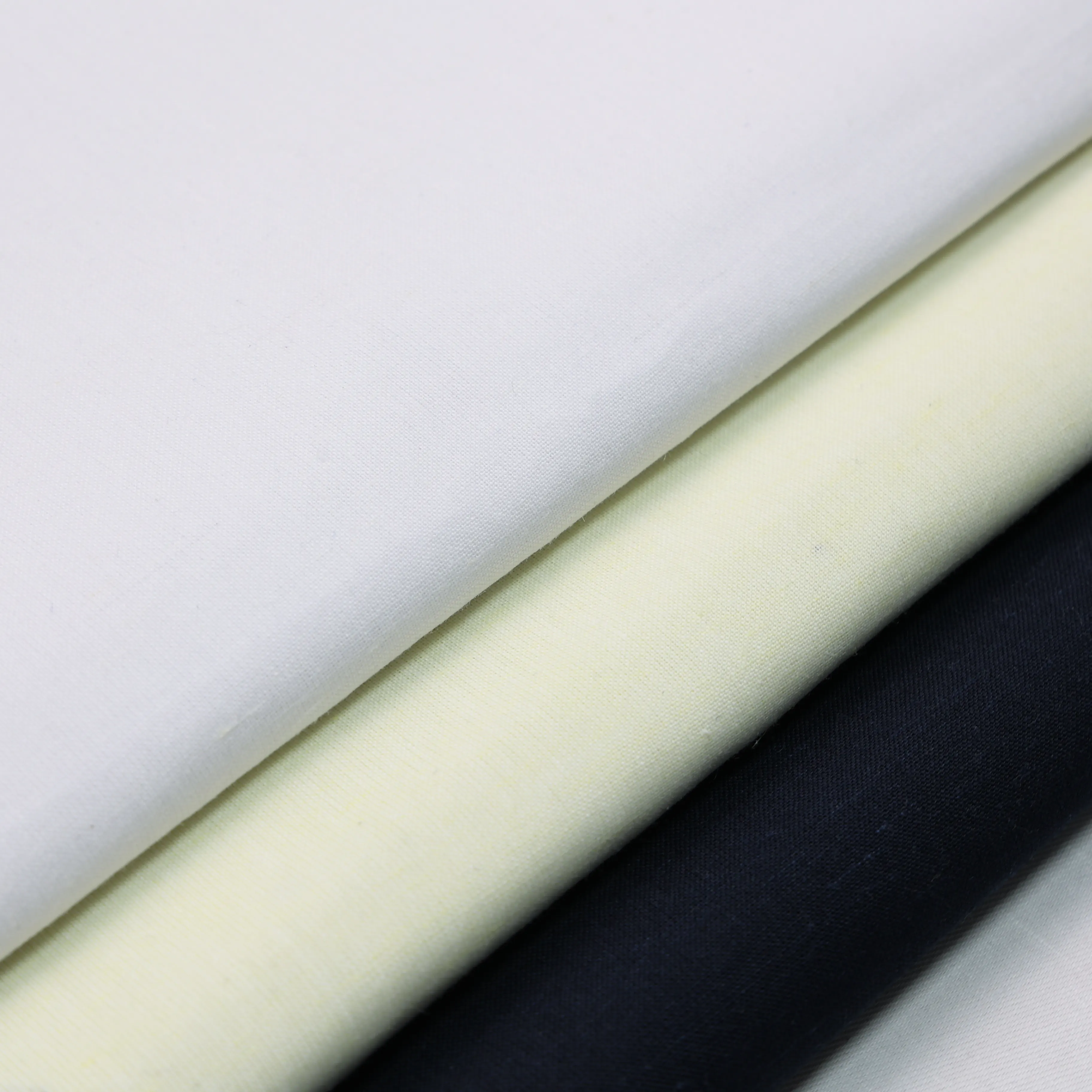 Tela sólida tejida teñida de hilo de algodón de lino de poliéster de diseño clásico textil de China para camisas