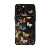 Coque de téléphone en maille à pois motif éléphant bébé avec cordon pour iPhone 15 Pro Max, modèles haut de gamme 16 et 13