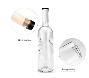 Bouteille en verre de vin de fruit clair de fabricant de 750 ml bouteille de vin de forme spéciale de main d'ange bouteilles de vin de conception bouteilles de vin en verre de 750 ml - Product Image 4