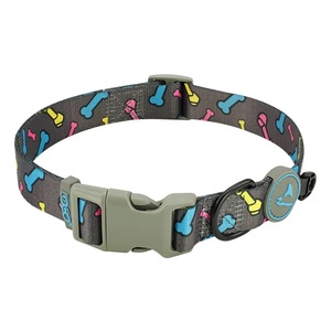 Collier pour chien OBO en nylon, boucle réglable, imprimé d'os de dessin animé, collier pour animaux de compagnie toutes saisons - Product Image 1