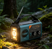 Nouvelle radio d'urgence portable 20000mAh grande capacité, dynamo solaire à manivelle, radio météo portable pour l'aventure en randonnée