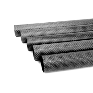 3K dimi düz desen rulo sarılmış karbon Fiber tüp 20mm 15mm 12mm 10mm 8mm 6mm - Product Image 3