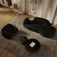 Canapé incurvé élégant-Mobilier design polyvalent pour boutique, salon de beauté et salons de réception de réunion