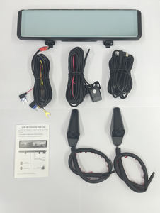 Caméra embarquée 4CH 11,26 pouces 4K WIFI Rétroviseur 4 caméras Enregistreur vidéo DVR de voiture ADAS BSD Vision nocturne Surveillance de stationnement 24H - Product Image 6