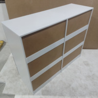 Commode à 8 tiroirs, armoire de rangement en bois, grand organisateur de rangement, tiroir à maquillage pour placard, chambre à coucher - Blanc