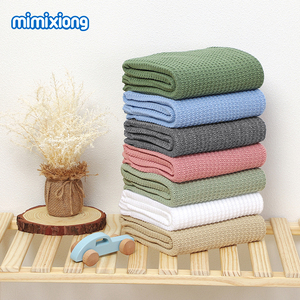 Nouveauté Mimixiong tricoté couleur unie nouveau-né bébé Bebes Swaddle couvertures bébés nourrissons literie couverture - Product Image 2