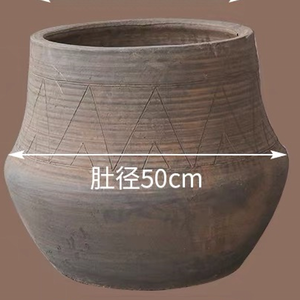 Nordic Rustic Vintage Home Decor <strong>Extra</strong> <strong>Large</strong> Garden Pot Indoor and <strong>Outdoor</strong> Fiber Caly Pot Floor Flower Pots &amp; <strong>Planters</strong> - Product Image 5