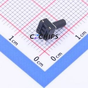 K2-1109DF-K4SW-04 Push Button Switch Through hole Component (THT) Switch Round Plunger 50mA 12V Black - Product Image 2