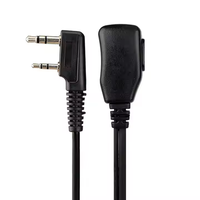 Earphone tipe-k kualitas tinggi Headset mikrofon Fit Baofeng UV-5R BF-888S 888s 5R keamanan Walkie Talkie
