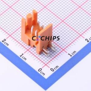 KF2EDGER-3.5-2*2P Plug-in Terminal Block Bent Lead Through Hole,P=3.5mm Connector Board-to-Board / Socket Open 2x2P 3.5mm Orange - Product Image 1