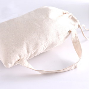 Sac à poussière personnalisé en coton naturel écologique et durable avec cordon de serrage, fermeture simple, anti-poussière pour corde à sauter - Product Image 3