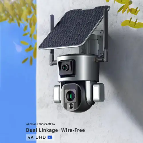 360, 5 г, смарт-Ip 4 К, шпионская Строительная лампа, комплект видеонаблюдения на солнечной батарее, беспроводная уличная Wi-Fi, домашняя система видеонаблюдения