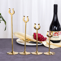 Support de menu en acier inoxydable, porte-numéro de table, porte-carte de table, pince pour étiquette alimentaire, présentoir de signalisation de table de mariage