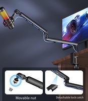 Support de microphone réglable Bras de support de micro robuste avec support de câble