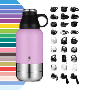 Última tendencia en Línea 4 en 1 botella de agua para perros alimentador de comida y bebida portátil de acero inoxidable aislado viaje llevar limpio - Product Image 5