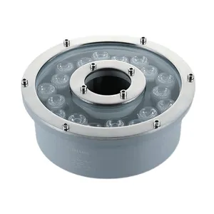 OEM 12V DC DMX Submersible Indoor Stainless Steel Resin Made Pond Fountain Wall Warm White Decoration RGB LED Dimming Light Ring