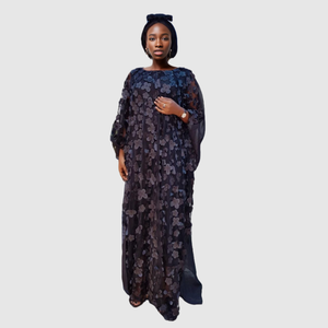 Vestido Kaftan Africano de Talla Grande con Estampado Floral de 6 Colores, 2019 - Product Image 2
