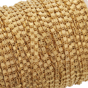 Cadena de acero inoxidable grabada en relieve de 3 mm de ancho con eslabones planos para la fabricación de pulseras y collares, uso diario unisex. - Product Image 4