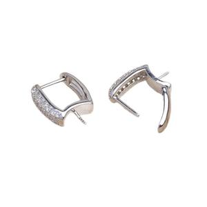 Accessoires de bijoux en argent 925 pour la création de bijoux en perles, support vide pour boucles d'oreilles en forme de queue de phénix, 10-12 mm, semi-finies, en cristal - Product Image 5