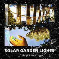 Lampe solaire LED extérieure IP65 de haute qualité, étanche, en plastique, pour jardin, chemin, rechargeable, décoration de Noël