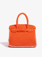 Tas Polyester Platinum dengan Penutup Lipat, Kapasitas Besar, Portabel, untuk Perjalanan, Gaya Klasik, Bahan Handuk, Desain Eksplosif Lintas Batas