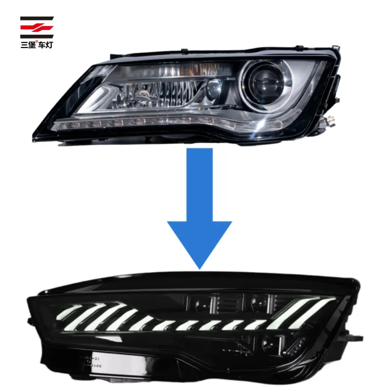 Nhà Máy Bán Hàng Trực Tiếp-Cho Audi A7 2011-2014 LED Sửa Đổi Đèn Pha-Cần Phải Thay Đổi Thanh Cắm Trực Tiếp