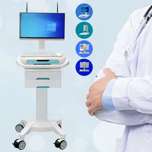 Nieuw Ontwerp Groothandelsprijs Ziekenhuismeubilair Medische Kar Alles In Één Computerlaptop Voor Werkstation