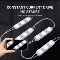 Module LED 3LEDs 2W SMD 2835 DC12V IP67 180 °   Module LED blanc 6500K dimmable pour enseigne lumineuse, caisson lumineux, panneau publicitaire