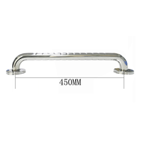 Meilleur Prix Poignée de Soutien Murale en Acier Inoxydable Moleté de 30 cm pour Douche, Toilettes et Aide à la Mobilité (Handicap)
