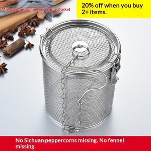 Cestello Filtrante per Ingredienti in Salamoia, Cesto per Spezie, Sacchetto per Ingredienti in Salamoia, Contenitore per Condimenti per Zuppe <span class=keywords><strong>e</strong></span> Stufati - Product Image 4
