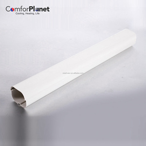 NEU HVACR GG Factory Direkt verkauf Weiß 2m <span class=keywords><strong>PVC</strong></span> Klimaanlage Leitungs abdeckung Gerade Rohrleitung Set Abdeckung für Mini Split HVAC System - Product Image 5