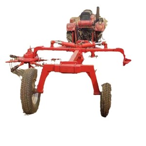 Rastrillo Rotatorio Dentado Multifuncional para Heno, Paja de Trigo y Forraje, para Secado y Volteo, Maquinaria Agrícola Roja - Product Image 1