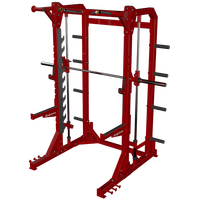 Professionnel Multifonctionnel Commercial Smith Machine Squat Rack Demi Rack Cage Rack 2 en 1 Combinaison Gym Fitness Équipement