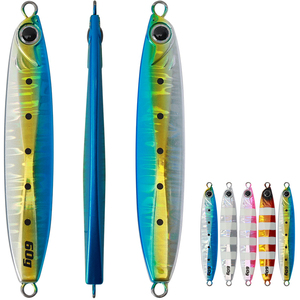 Plantilla <span class=keywords><strong>de</strong></span> metal <span class=keywords><strong>de</strong></span> 60g, plantilla <span class=keywords><strong>de</strong></span> lanzamiento lento <span class=keywords><strong>de</strong></span> caída rápida, plantilla <span class=keywords><strong>de</strong></span> metal, <span class=keywords><strong>nadador</strong></span> <span class=keywords><strong>de</strong></span> aleteo en 35g, 45g, 60g, 80g, 100g para pesca en el mar - Product Image 5